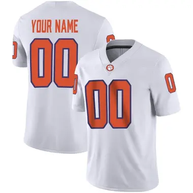 Men's Game Custom Clemson Tigers Football Jersey - White