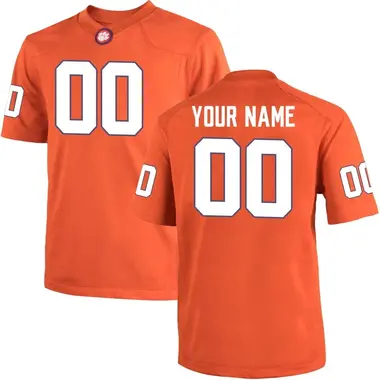 Men's Game Custom Clemson Tigers Team Color College Jersey - Orange