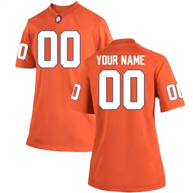 Women's Game Custom Clemson Tigers Team Color College Jersey - Orange